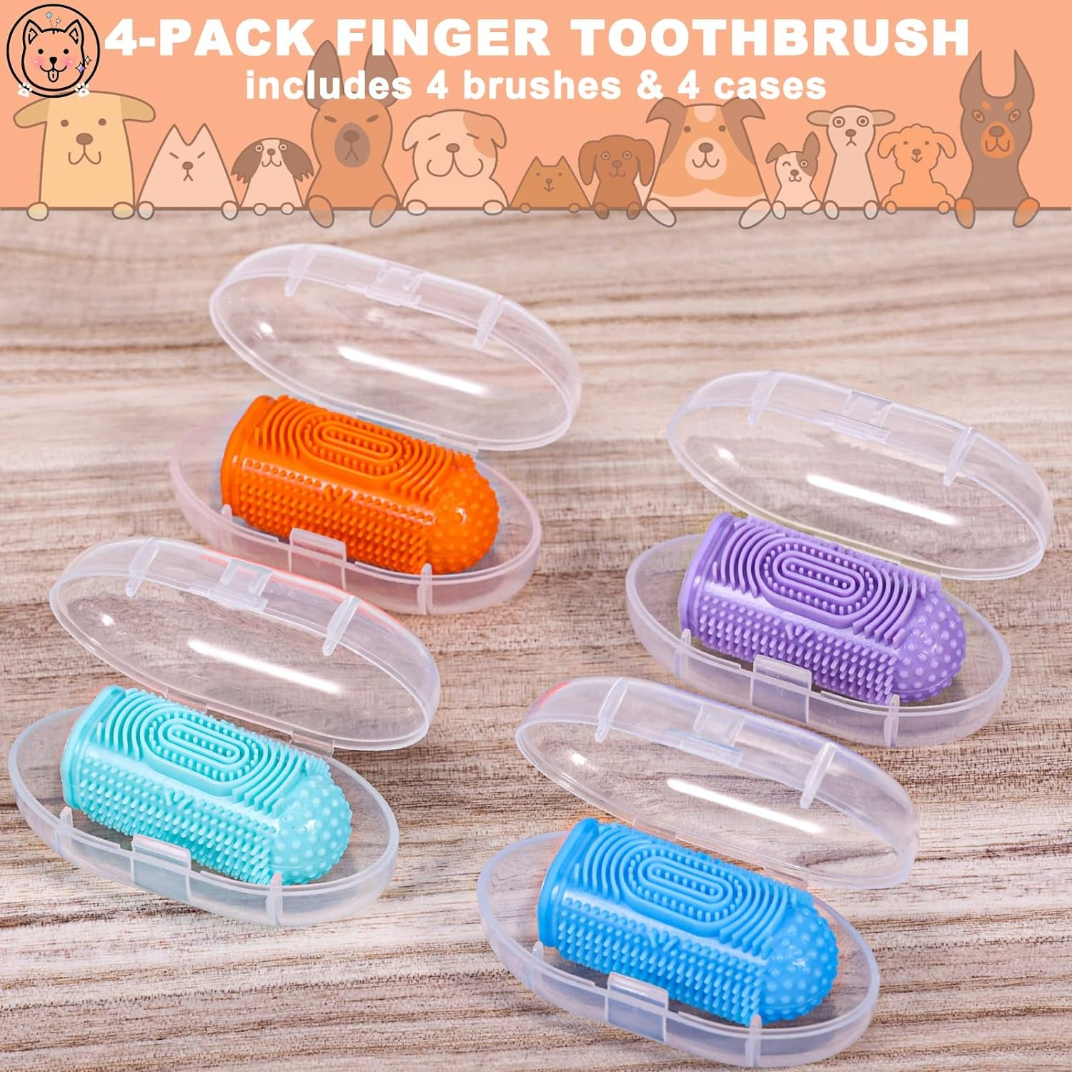 Finger Toothbrush 4pcs Set