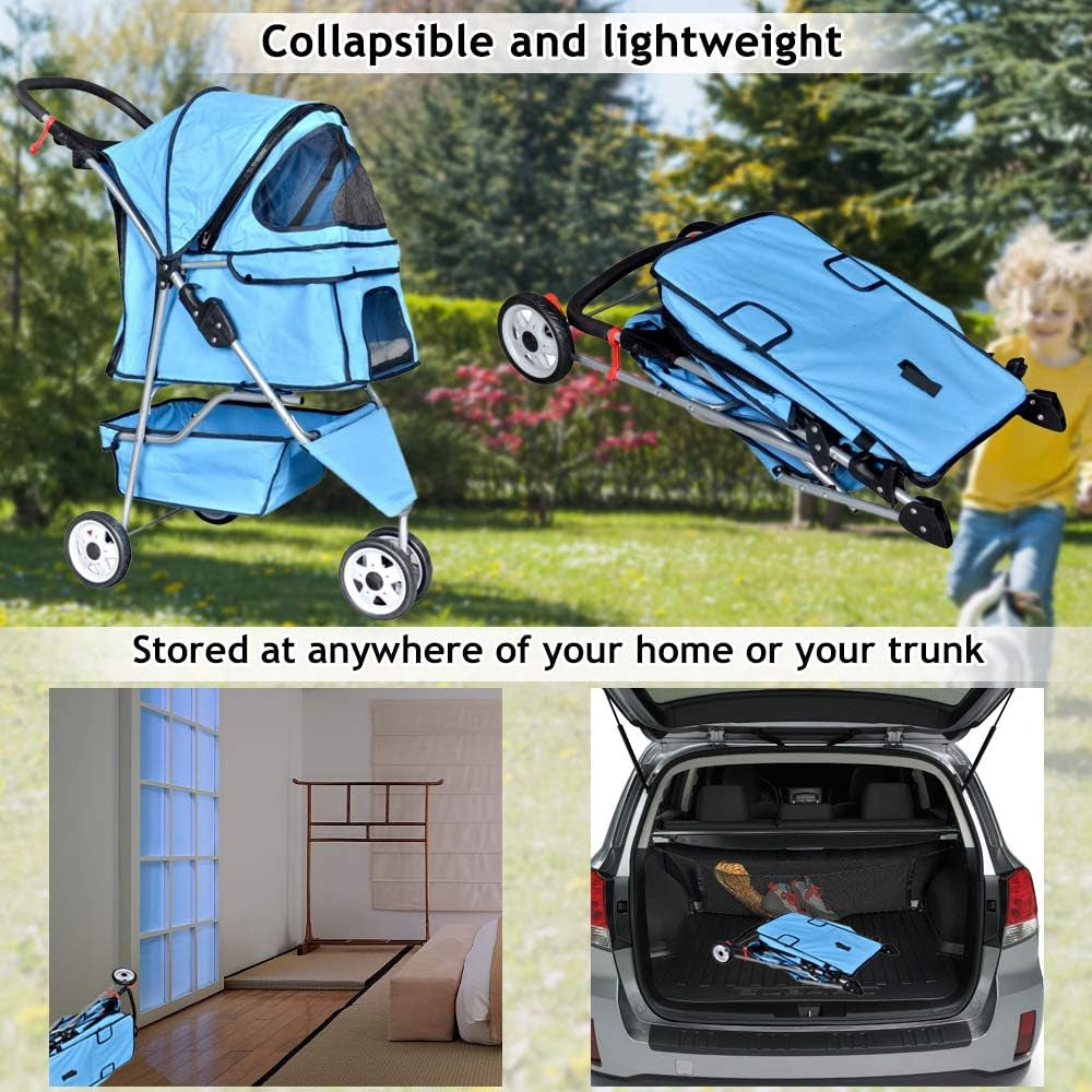 Foldable Pet Carriage Stroller