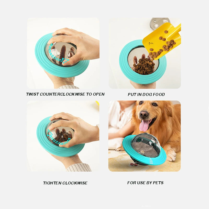 UFO Dog Puzzle Treat Toy