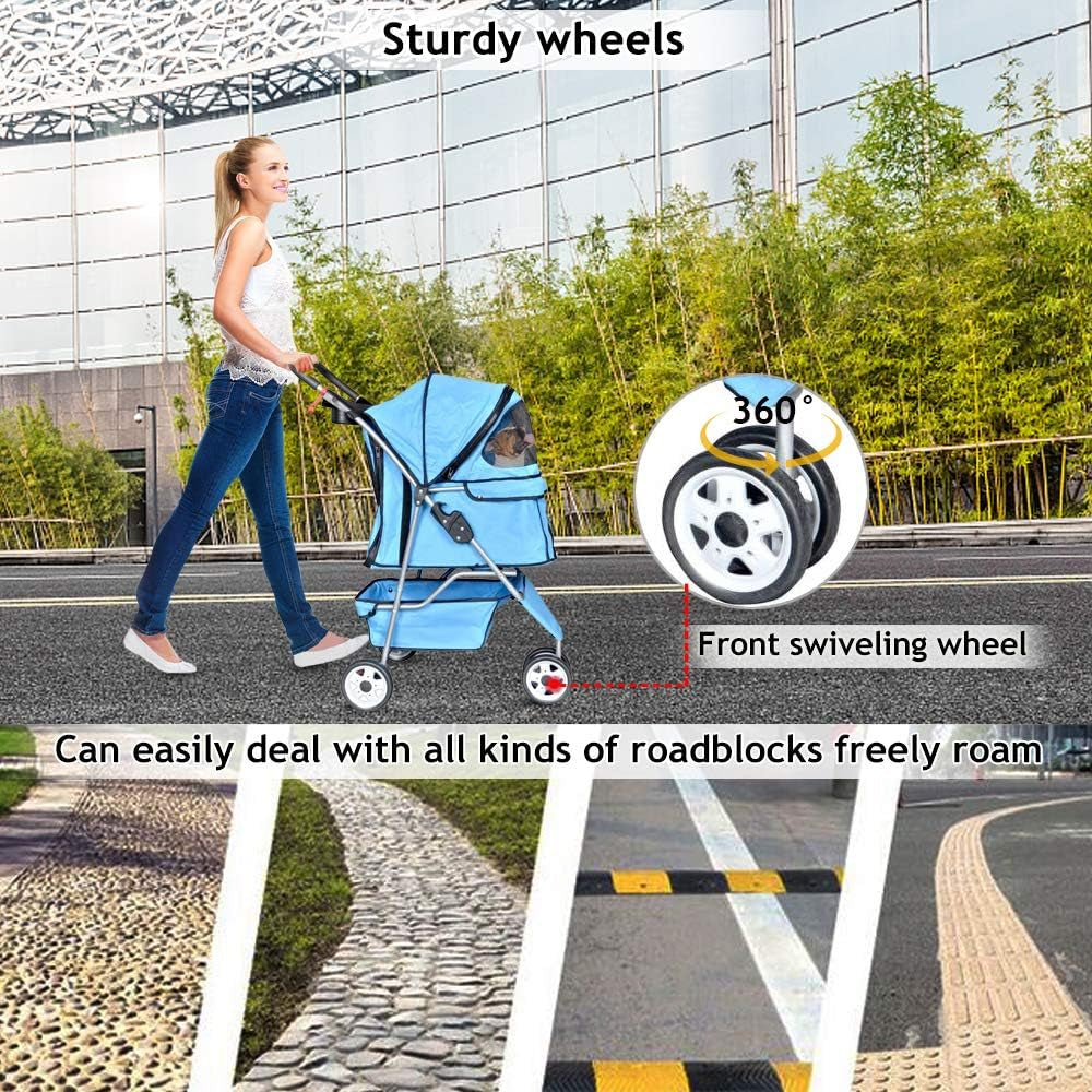 Foldable Pet Carriage Stroller