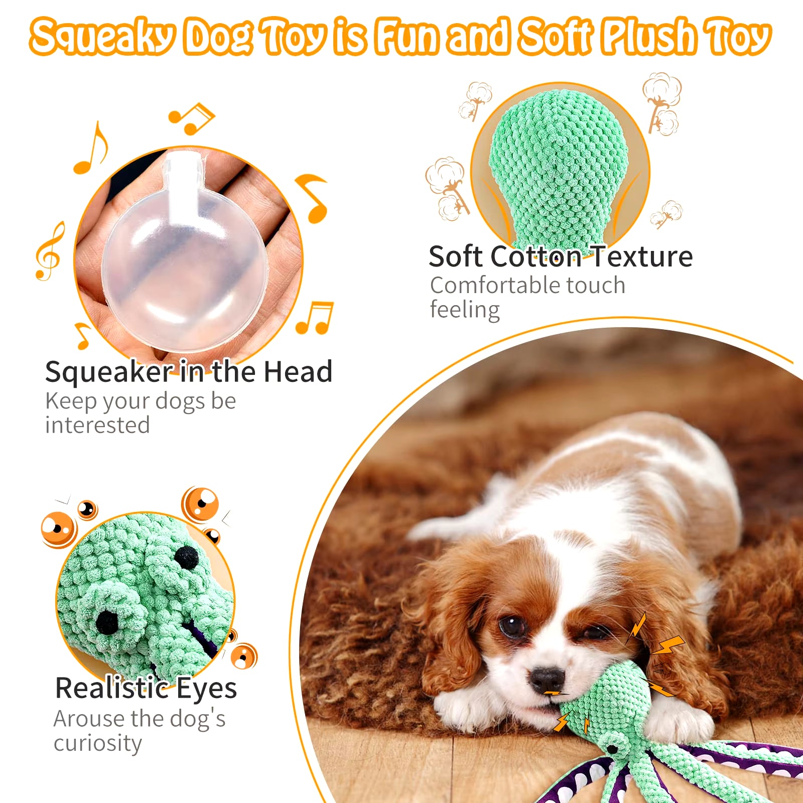 Squeaky Octopus Pet Toy